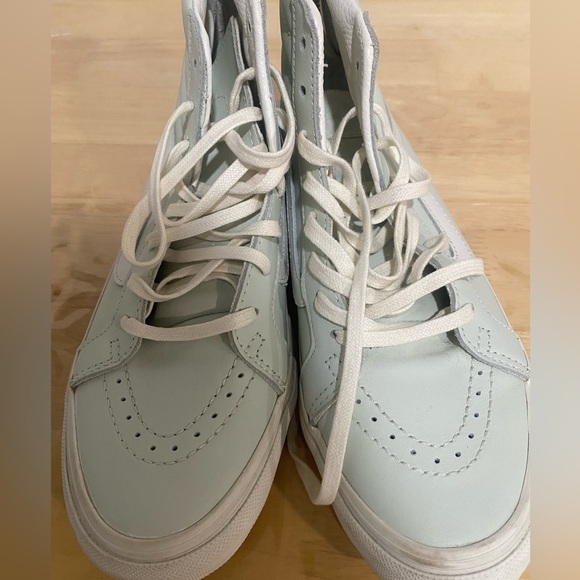 Mint Leather Vans/Size: W8.5 M 7.0 - Picture 2 of 7